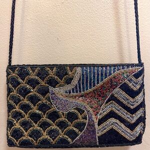 ✨🧜‍♀️Carla Marchi Mermaid Tail Beaded Crossbody Bag🧜‍♀️✨